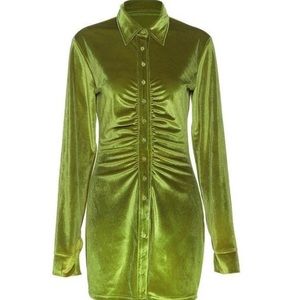 Green Velvet Dress
